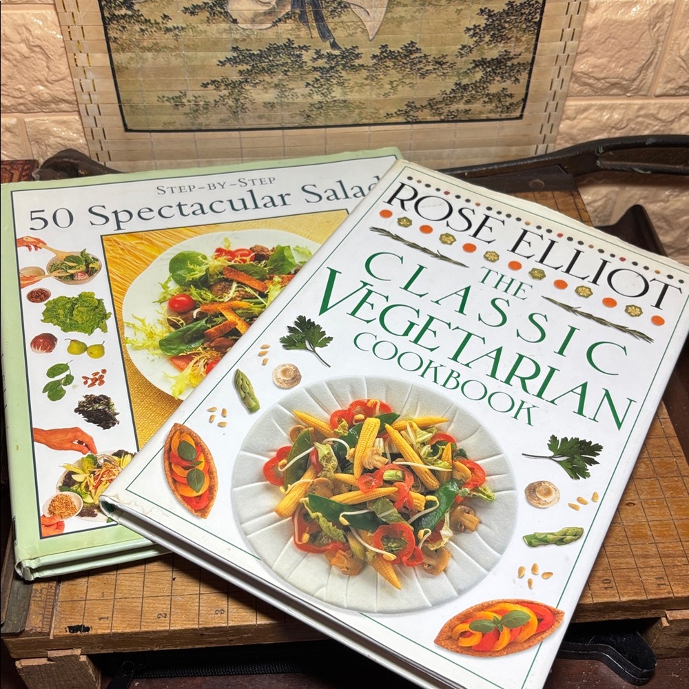 Classic Vegetarian Cookbook Rose Elliot and Step-By-Step 50 Spectacular Salads